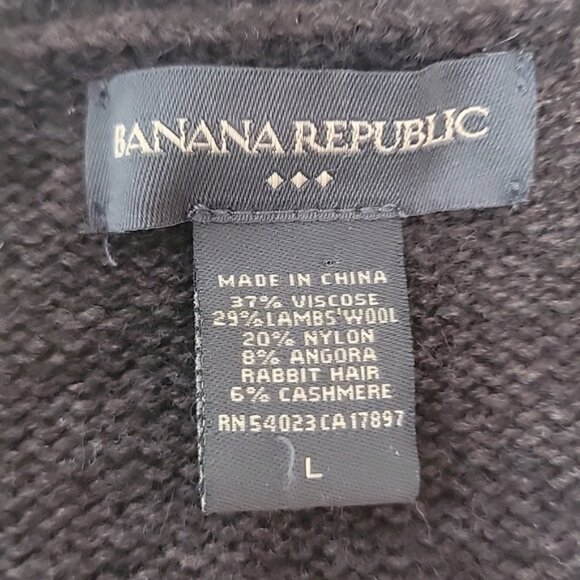 BANANA REPUBLIC Brown Fair Isle Wool Cashmere Blend Scoop Neck Sweater Vest L - Picture 4 of 6